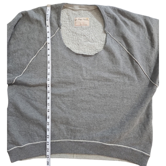 FREE PEOPLE We The Free Grey Pullover Sweatshirt NWT sz L - Picture 8 of 11